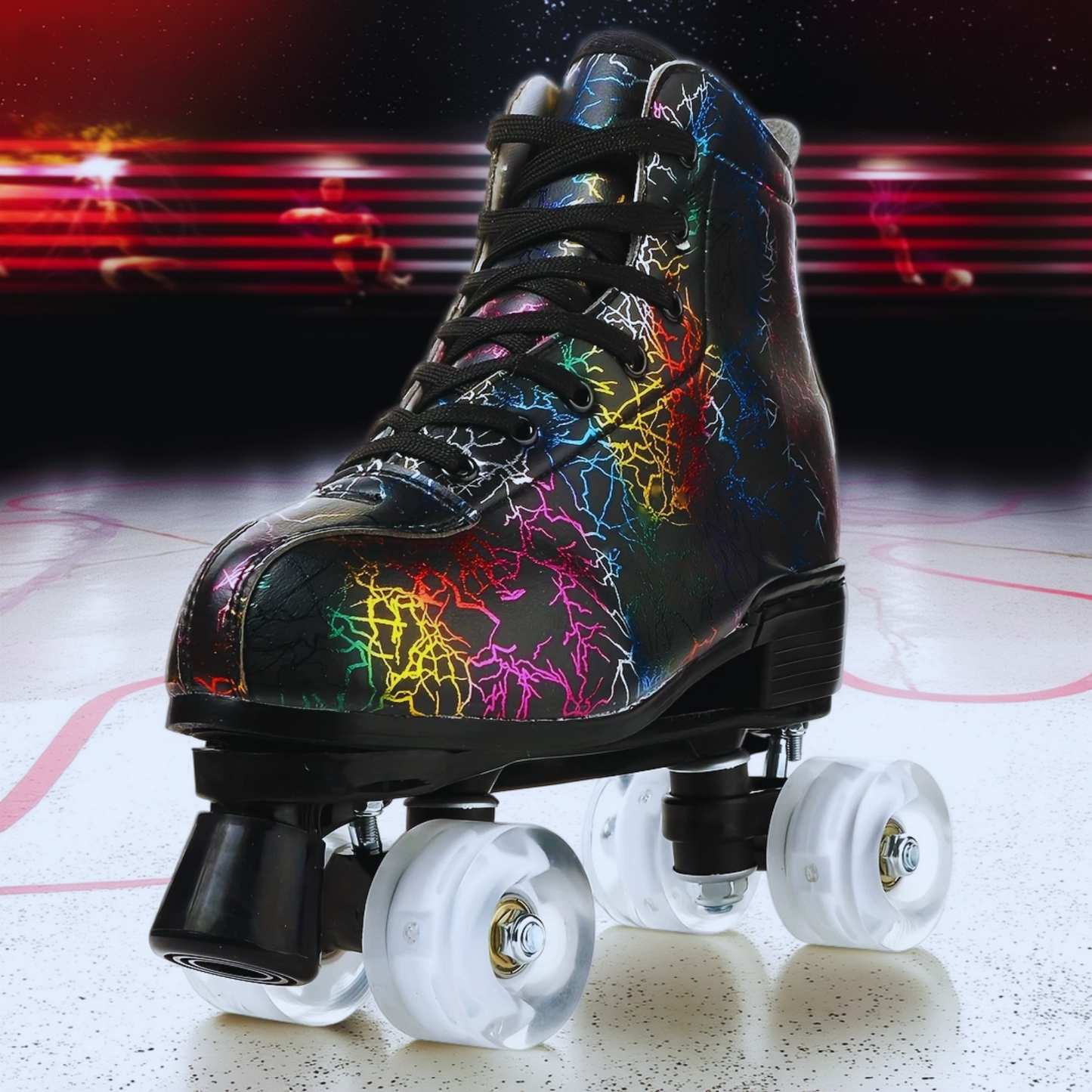 Milky Way Unisex Adult Black Lightning Roller Skates