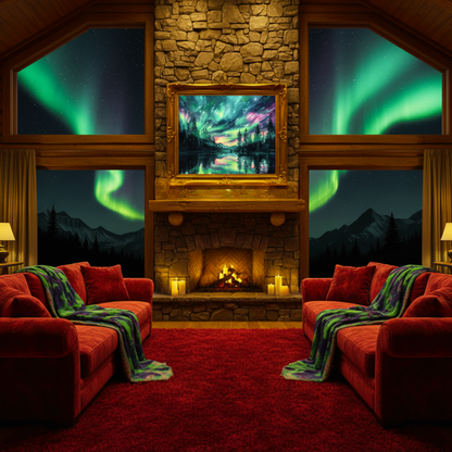 Mystical Aurora Borealis Landscape 5D DIY Diamond Painting Kit (Round Drill)