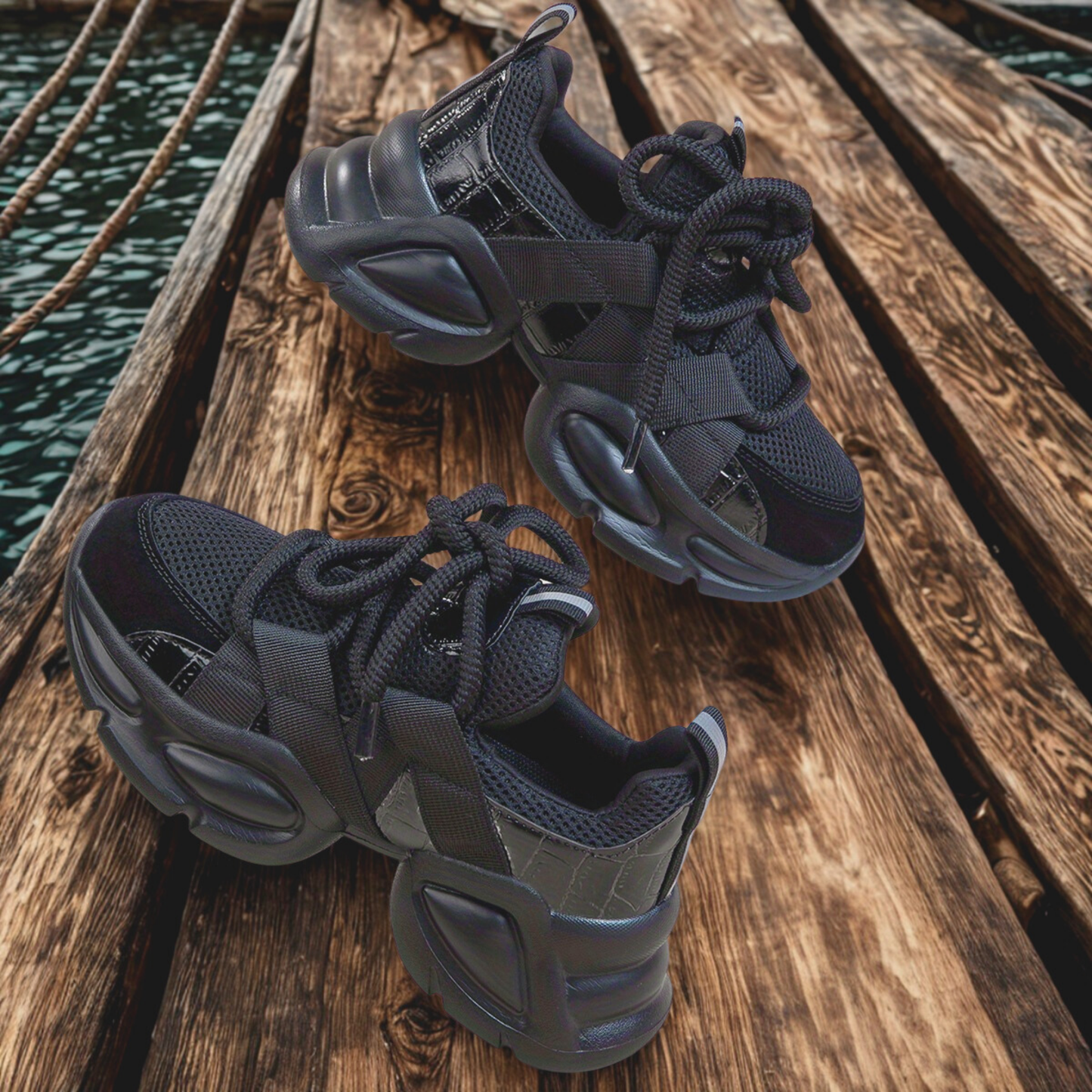 Men's Breathable Mesh Chunky Sneakers