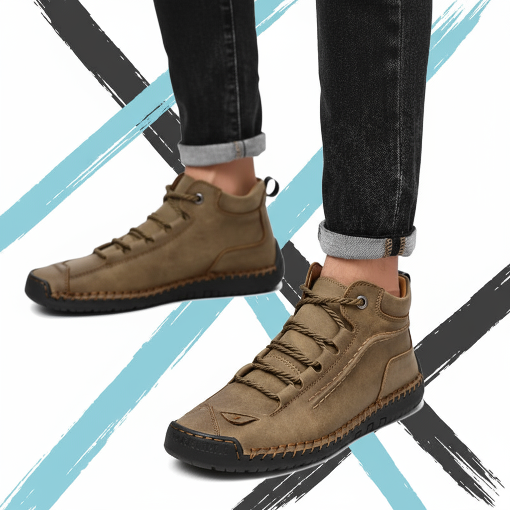 Fantascticz Ascent: Unisex Casual Leather Sneaker Style Walking Shoes