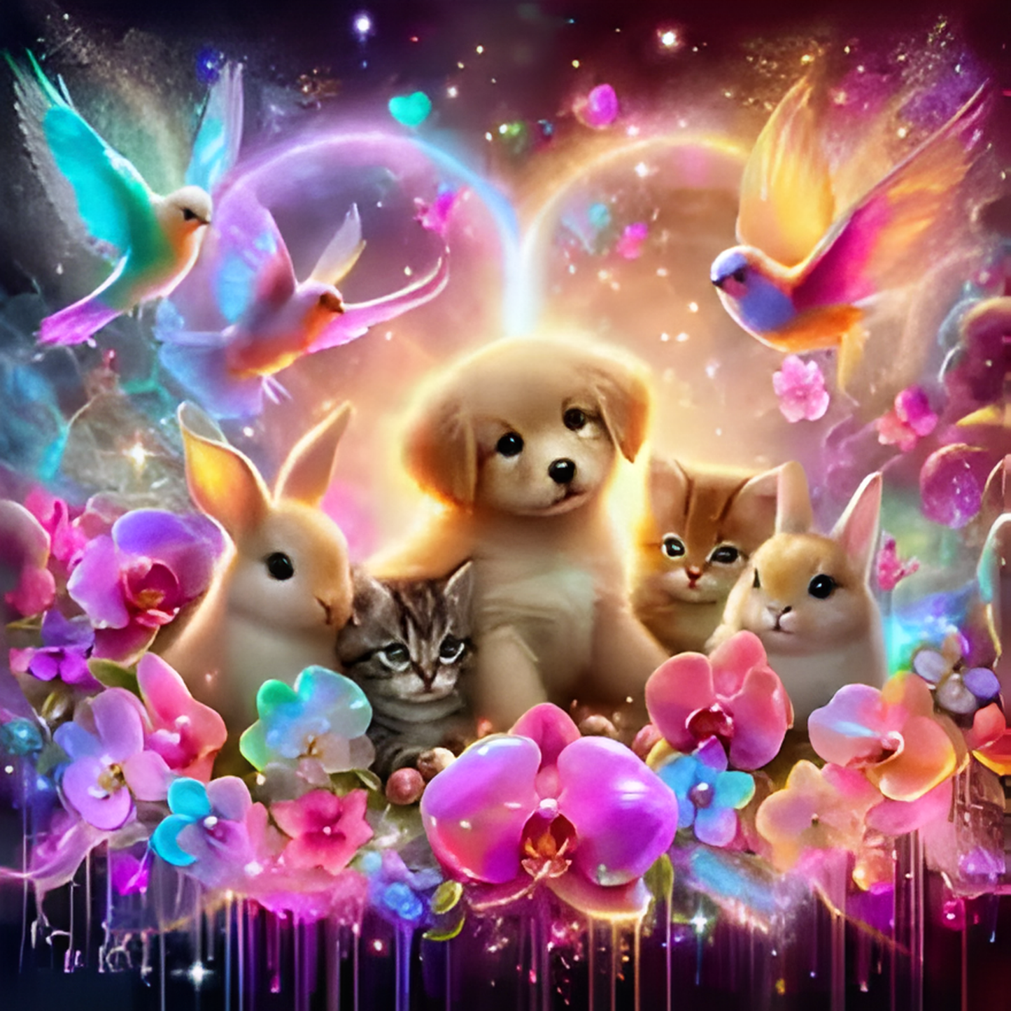 Critters In Paradise Diamond Painting