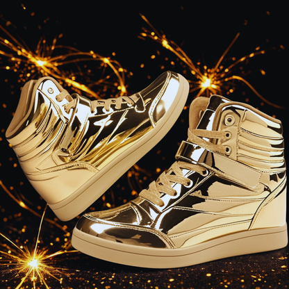 Gold High Top Sneakers|Fantascticz