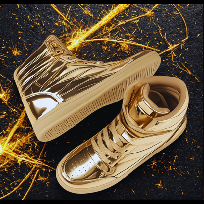 Gold High Top Sneakers|Fantascticz