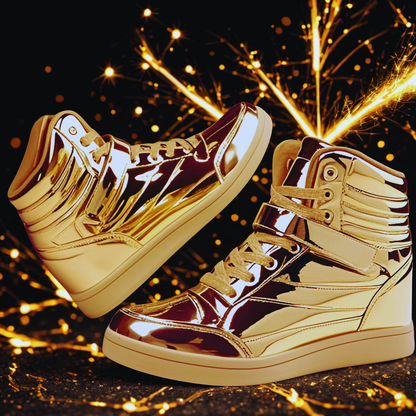 Gold High Top Sneakers|Fantascticz