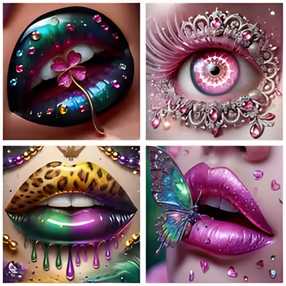 Kiss of Diamonds: Glamorous Lip & Eye Diamond Art Kits