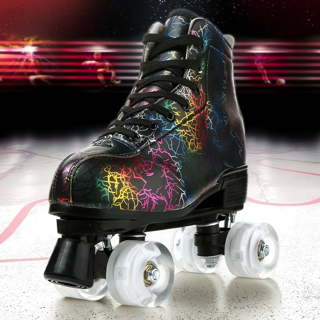 Milky Way Unisex Adult Black Lightning Roller Skates