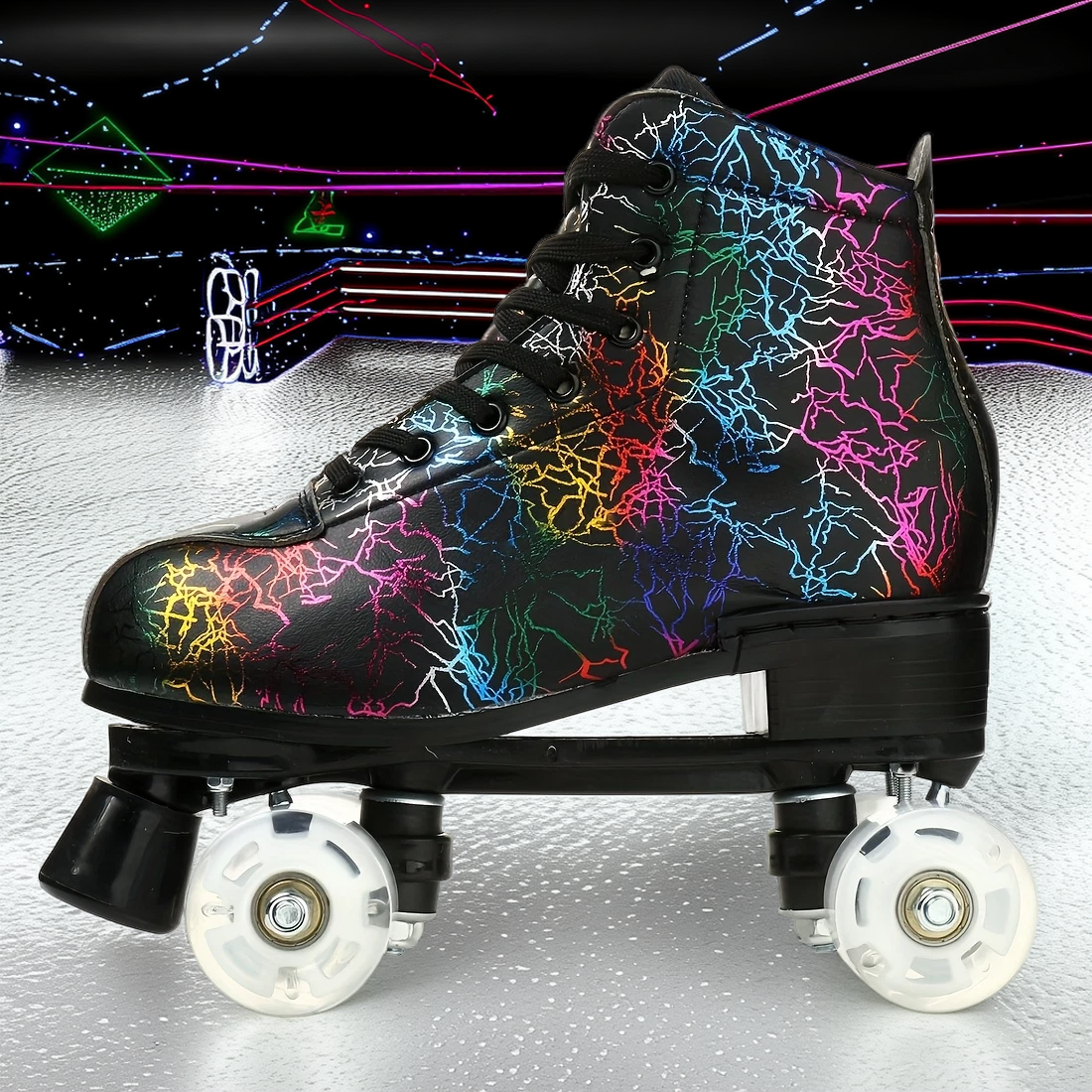 Milky Way Unisex Adult Black Lightning Roller Skates