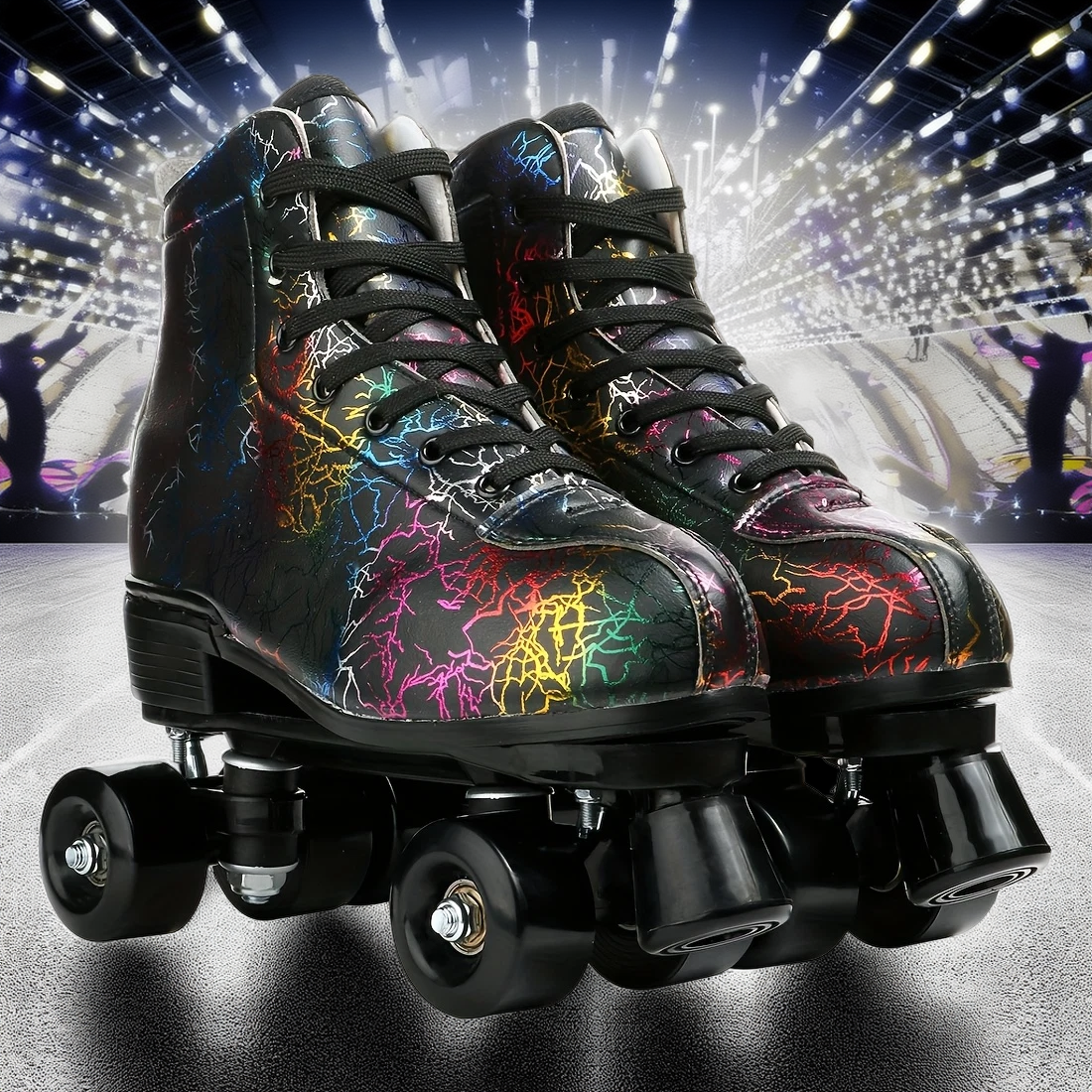 Milky Way Unisex Adult Black Lightning Roller Skates