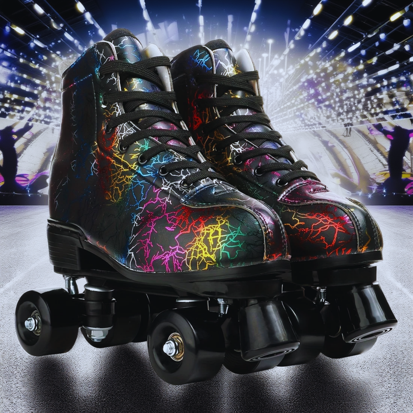 Milky Way Unisex Adult Black Lightning Roller Skates