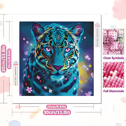 Mystical Neon Leopard Diamond Painting