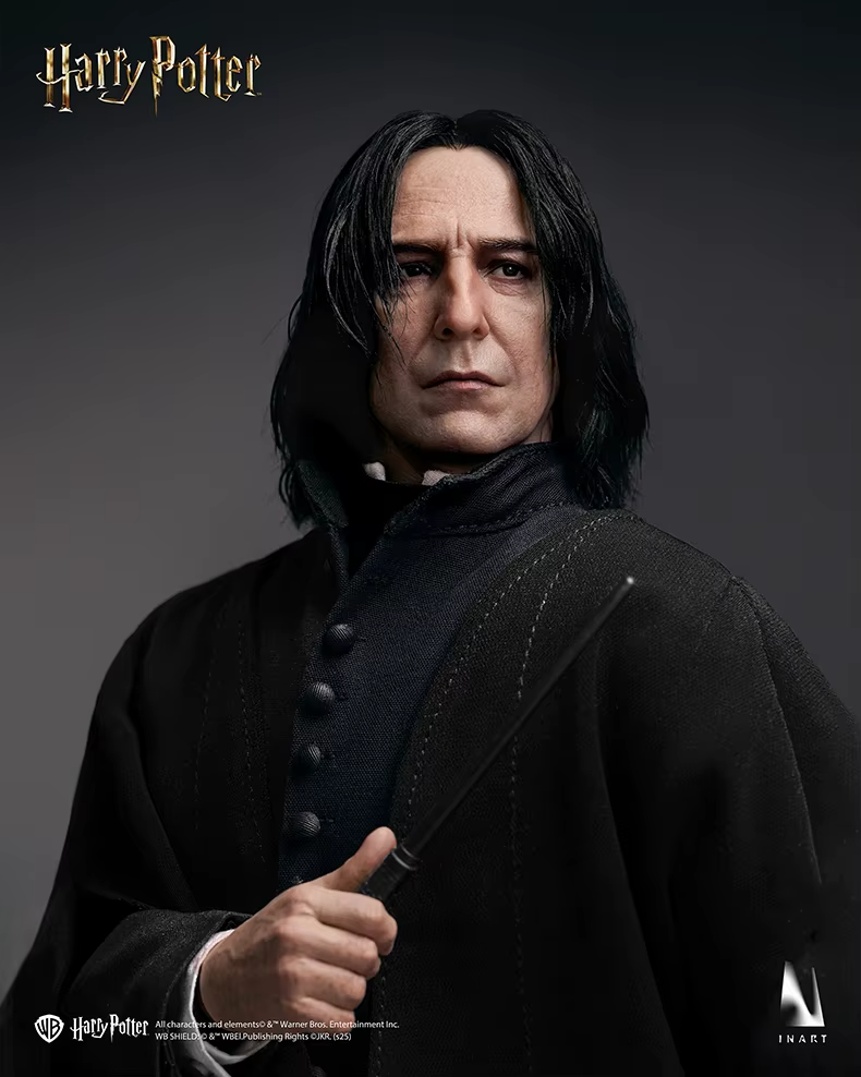 Character in dark robes holding a sword with 'Harry Potter' branding.