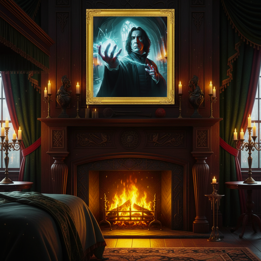 5D DIY Diamond Painting Kit - Snape, Magical Wizard with Glowing Orb - 15.75x15.75"