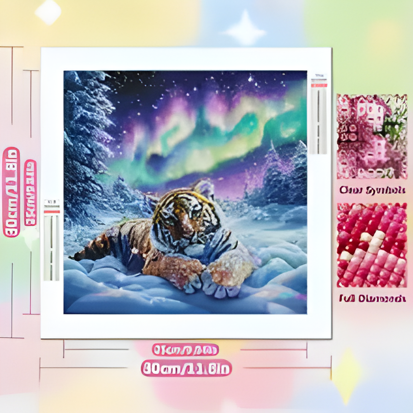 Tigers Tranquility In The Icy Northern Lights
