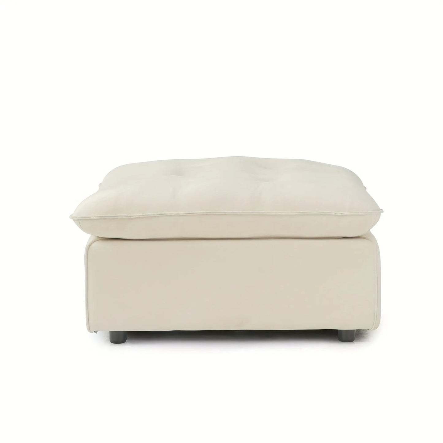 Beige ottoman on a white background